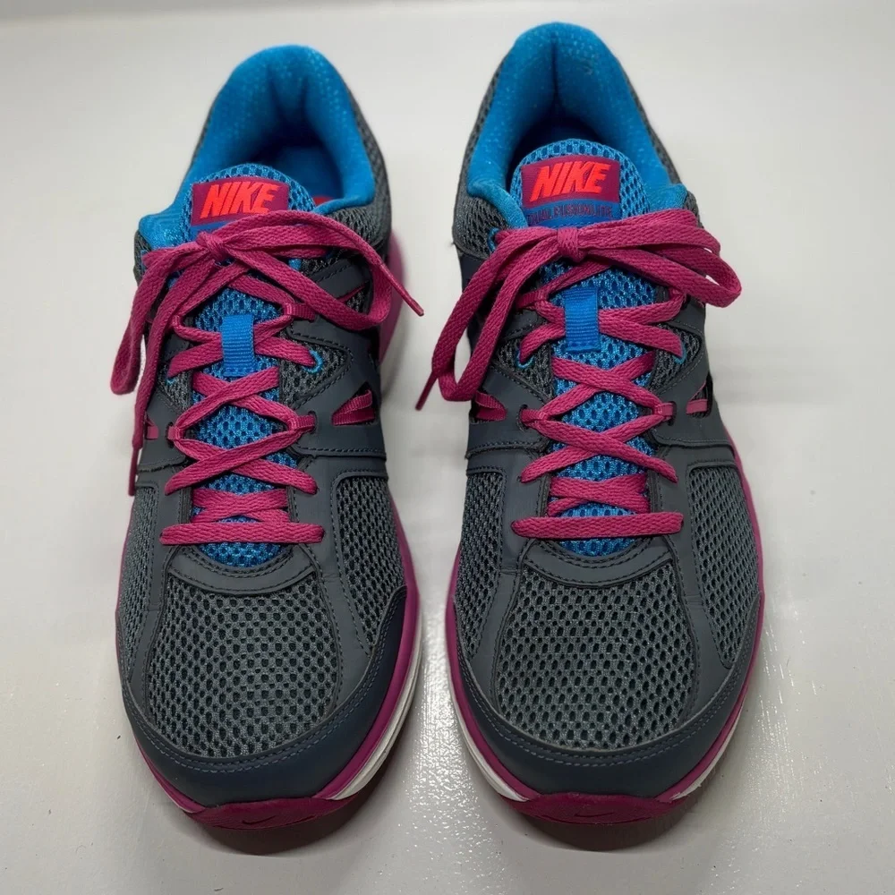 Nike Womens Running Shoes Dual Fusion Gray Pink Blue size 11 - Picture 3 of 12